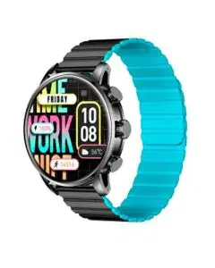 ساعة Kieslect الذكية للاتصال KR-2 بلوتوث 1.43 بوصة، أسود