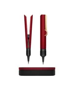 مكواة فرد الشعر دايسون ايرستريت، استخدام جاف ورطب، 1600 وات، 3 مستويات حرارة، أحمر ڤيلڤيت/جولد - HT01