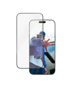 بانزرجلاس، واقي شاشة ايفون 16 برو ماكس مع تغطية كاملة للحواف، شفاف