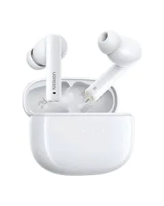 يوجرين , سماعات أذن هيتون T3 اللاسلكية مع خاصية إلغاء الضوضاء النشطة (ANC) ,أبيض