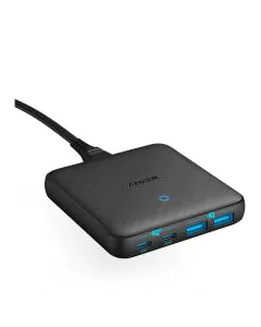 أنكر , شاحن 65 وات 4 منافذ 1 USB-C 3 USB-A ,أسود