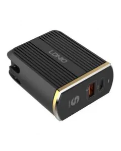 لدينو , شاحن السفر السريع PD + QC3.0، أسود