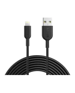 أنكر , كابل باورلاين II USB-A إلى لايتنينج 10 قدم ,أسود
