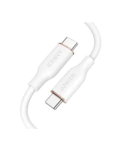 أنكر ,كابل باور لاين Flow USB-Cإلى C بقوة 100 واط و3 أقدام , أبيض