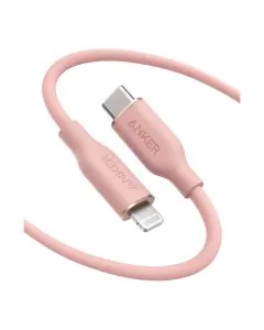 أنكر , كابل باور لاين Flow USB-Cإلى لايتنينج 3 قدم ,وردي