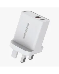 ريفرسونج شاحن حائط سريع الشحن أبيض