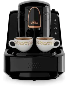 ماكينة القهوة التركية ARZUM OKKA،  بسعة 1 لتر، بقدرة 710 واط، أسود / نحاسي - OK0040-26