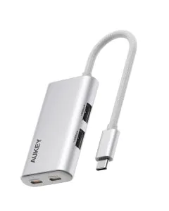 محول هاب، أوكي 4 في 1، فضي - UH-CA01-SV