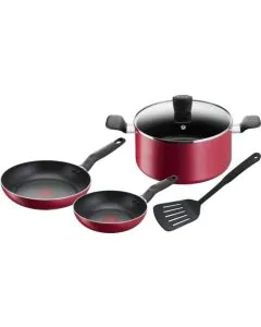 طقم  قدور تيفال احمر 5 قطع B460S584
