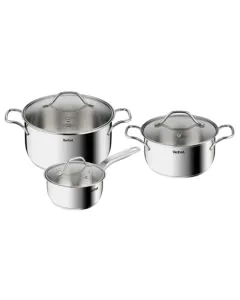 طقم قدور تيفال 6 قطع ستانلس ستيل ,B864S674