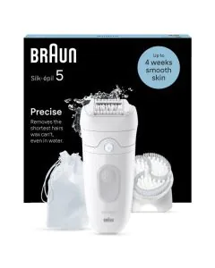 ماكينة إزالة شعر براون لاسلكي ( جاف-رطب ) أبيض SE5-021