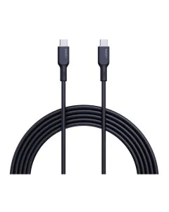 كابل أوكي 100 وات PD سيليكون من USB-C إلى USB-C طوله 1 متر SCC101 أسود