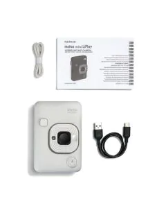 فوجي فيلم إنستاكس ميني ليبلاي، كاميرا فورية هجينة، أبيض ضبابي – Mini LiPlay (Misty White)