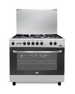 فرن هام 5 عيون غاز 55*80 استيل أمان كامل HM80GF-25