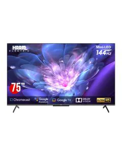 تلفزيون هام، 75 بوصة، 4K UHD، ذكي، Google TV، Mini LED، مع ريسيفر مدمج - MiHM75UH795KGO144H