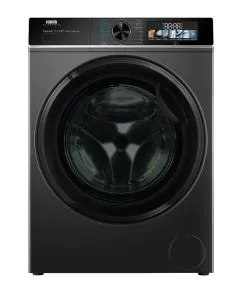 غسالة هام إنفرتر تعبئة أمامية مع نشافة، غسيل 12 كجم / 8 كجم تجفيف 15 برنامج و فضي غامق – HMCFL12D8SH25