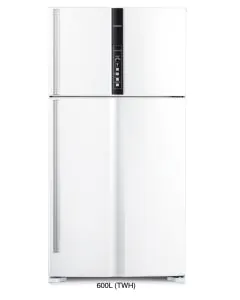 ثلاجة هيتاشي، بابين، سعة 21.2 قدم، أبيض - R-V805PS1KV-1TWH