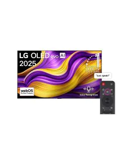 شاشة LG أوليد إيفو AI G5 حجم 65 بوصة 4K بمعدل تحديث 165 هرتز تلفاز ذكي مع ريموت ذكي سحري ونظام ويب أو اس25 إصدار 2025