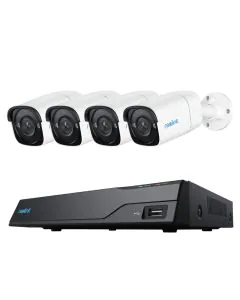 نظام كاميرات مراقبة الذكي ريولينك NVS8 PoE سلكي داخلي وخارجي، 5 ميجابكسل 3K، اسود - PS2KB02-8