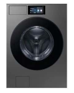 غسالة سامسونج تحميل أمامي، 25 كيلو، رمادي غامق - WF90F25ADS