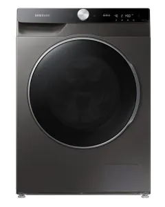 غسالة سامسونج تحميل أمامي، 12 كيلو، تنشيف 8 كيلو، فضي نوكس - WD12TP34DSX