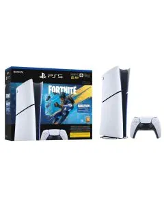 سوني بلايستيشن 5  الإصدار الرقمي,825  جيجابايت, حزمة فورتنايت Flower Chaos, مع يد تحكم واحدة – أبيض