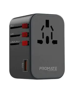 محول السفر بروميت GaNFast™ بقدرة 65 واط باللون الأسود