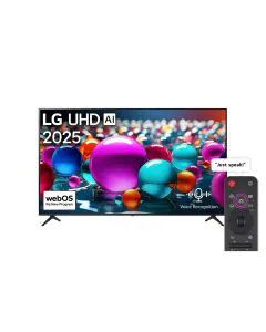 شاشة LG يو اتش دي AI UA85 حجم 55 بوصة 4K تلفاز ذكي مع ريموت ذكي سحري ونظام HDR10 و ويب أو اس25 إصدار 2025