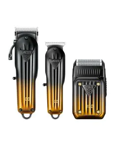 ماكينة قص الشعرVGR الاحترافية 3في 1، ماكينة تشذيب وحلاقة كهربائية للرجال، أسود/أصفر – V-644