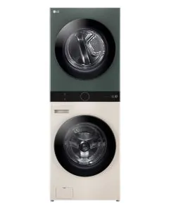 LG, غسالة أمامية, مع نشافة, 25 كيلو, بيج/أخضر – WK2520GBT