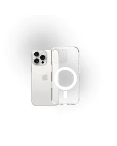 زوندا، غطاء ايفون 16 برو ماكس شفاف ماج سيف - أبيض 