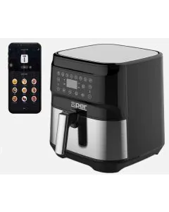  قلاية هوائية إكسبر 5.5 لتر ذكية مع واي فاي، 1700 واط،  ستيل - XPAF-999WF