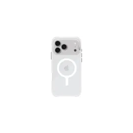 غلاف من يونيك لهاتف آيفون 17 برو موديل 2025 بمقاس 6.3 إنش، يدعم الشحن المغناطيسي، شفاف مع تفاصيل بيضاء –