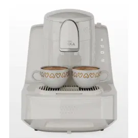 ماكينة القهوة التركية ARZUM OKKA،  بسعة 4 لتر، بقدرة 710 واط، أبيض/كروم - OK0040-05