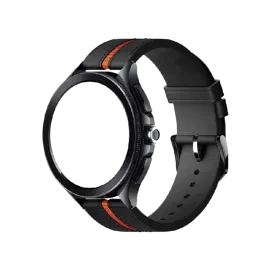 سوار ساعة شاومي بسوار جلدي, أسود برتقالي 