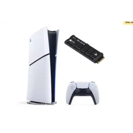 سوني بلايستيشن PS5 النسخة الرقمية مع وحدة تخزين WD لون اسود بسعة 1 تيرابايت (حزمة)