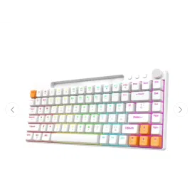 بورودو، لوحة مفاتيح ميكانيكية للألعاب، 84 مفتاحًا، أبيض