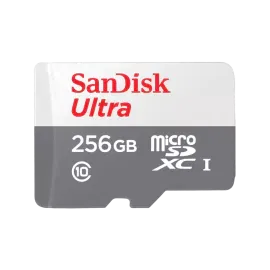 كارت ميموري سانديسك SD ألترا، 256 جيجابايت، UHS-I كلاس 10، سرعة قراءة 100 ميجابايت/ث - SDSQUNR-256G-GN3MN