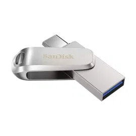ذاكرة فلاش SanDisk Ultra Dual Luxe، منفذ USB 3.1 من النوع C، سعة 256 جيجابايت، لون فضي - SDDDC4-256G-G46