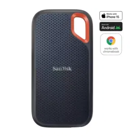 هارد خارجي SSD،سانديسك ، إكستريم، محمول, 1 تيرابايت ,سرعة 1050 ميجابايت/ث ,اسود - SDSSDE61-1T00-G25