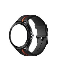 سوار ساعة شاومي بسوار جلدي, أسود برتقالي 