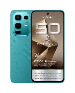 إنفينيكس نوت 50x، سعة تخزين 256 جيجابايت، ذاكرة 8 جيجابايت، يدعم شبكة الجيل الخامس، شريحتين - أخضر نسيم البحر