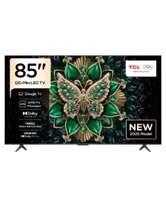 شاشة TCL ذكية 85 بوصة، 4K UHD، ذكي، QD Mini LED - موديل85Q6C