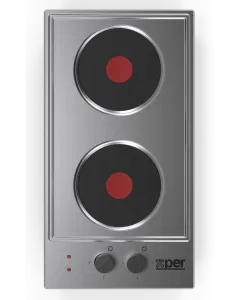 موقد كهربائي بلت ان إكسبر، 28 سم، شعلتان، ستانلس ستيل – XPOBH300DOEO